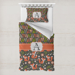 Fox Trail Floral Toddler Bedding w/ Name and Initial