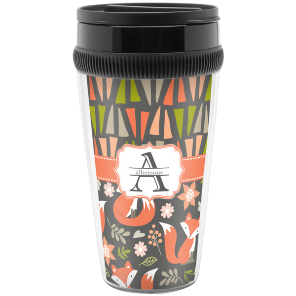 Custom Fox Trail Floral Acrylic Travel Mug without Handle (Personalized)