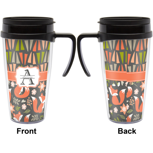 Fox Trail Floral Travel Mug with Black Handle - Approval