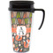 Fox Trail Floral Travel Mug with Black Handle - Front