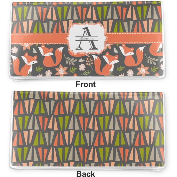 Fox Trail Floral Vinyl Check Book Cover - Front and Back