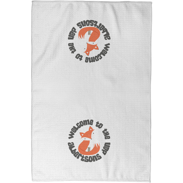 Fox Trail Floral Waffle Towel - Partial Print - Approval Image