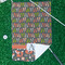 Fox Trail Floral Waffle Weave Golf Towel - In Context