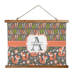 Fox Trail Floral Wall Hanging Tapestry - Wide (Personalized)