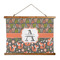 Fox Trail Floral Wall Hanging Tapestry - Wide (Personalized)