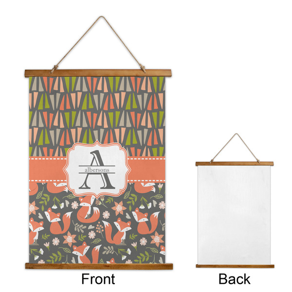 Fox Trail Floral Wall Hanging Tapestry - Portrait - APPROVAL
