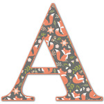 Fox Trail Floral Letter Decal - Small (Personalized)