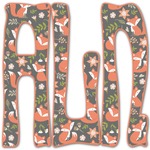 Fox Trail Floral Monogram Decal - Large (Personalized)