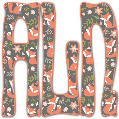 Fox Trail Floral Monogram Decal - Small (Personalized)