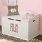 Fox Trail Floral Wall Monogram on Toy Chest