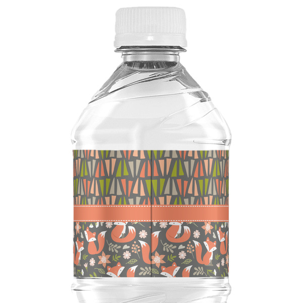 Fox Trail Floral Water Bottle Label - Back View