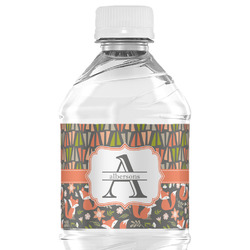 Fox Trail Floral Water Bottle Labels - Custom Sized (Personalized)