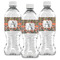 Fox Trail Floral Water Bottle Labels - Front View