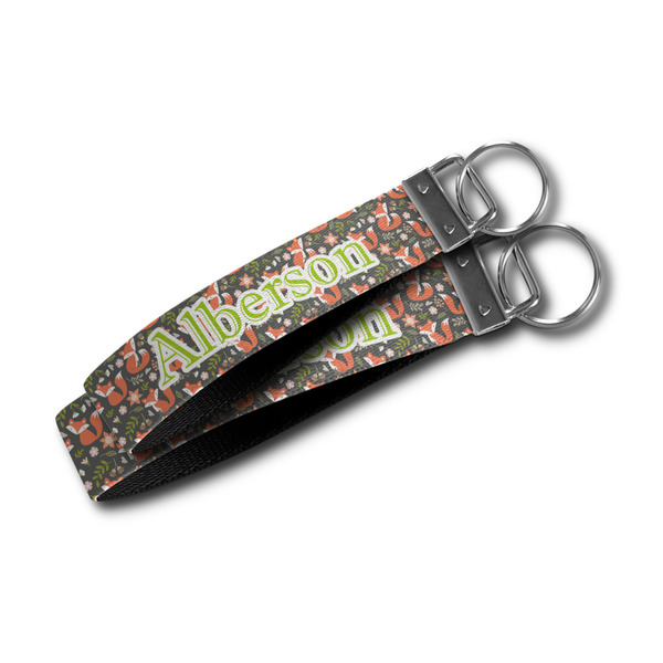 Fox Trail Floral Webbing Keychain FOBs - Size Comparison