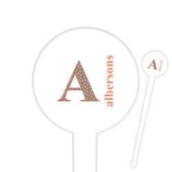 Fox Trail Floral Cocktail Picks - Round Plastic (Personalized)