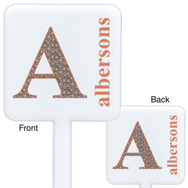 Fox Trail Floral White Plastic Stir Stick - Double Sided - Approval