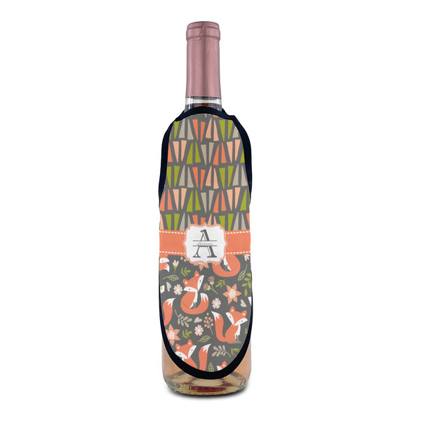 Fox Trail Floral Wine Bottle Apron - IN CONTEXT