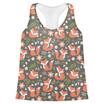 Fox Trail Floral Womens Racerback Tank Top - 2X Large