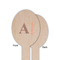 Fox Trail Floral Wooden Food Pick - Oval - Single Sided - Front & Back