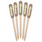 Fox Trail Floral Wooden Food Pick - Paddle - Fan View