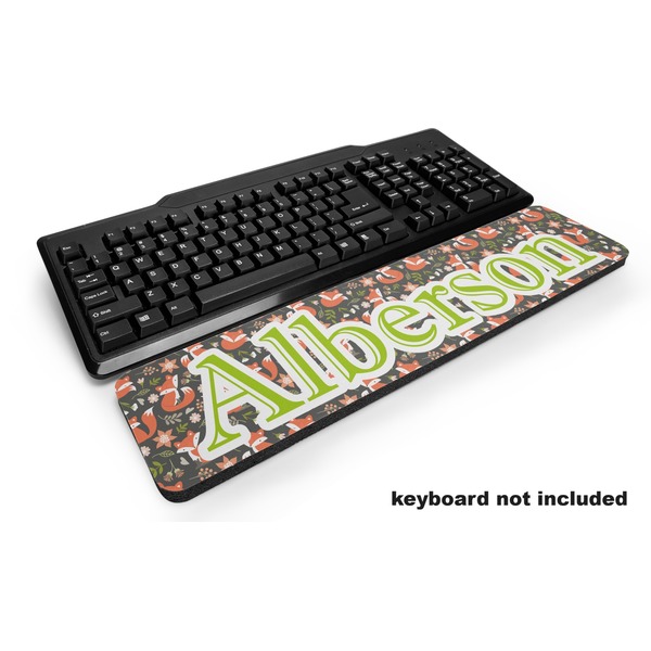 Custom Fox Trail Floral Keyboard Wrist Rest (Personalized)