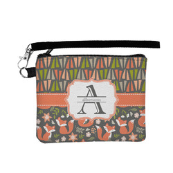 Fox Trail Floral Wristlet ID Case w/ Name and Initial