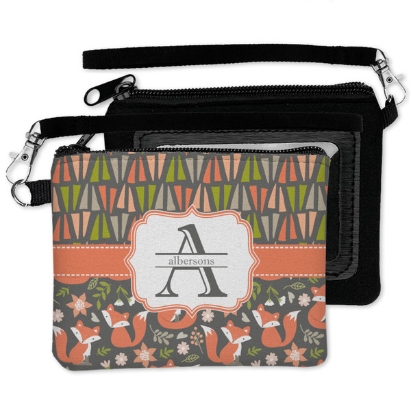 Fox Trail Floral Wristlet ID Cases - MAIN