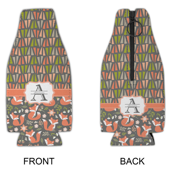 Fox Trail Floral Zipper Bottle Cooler - APPROVAL