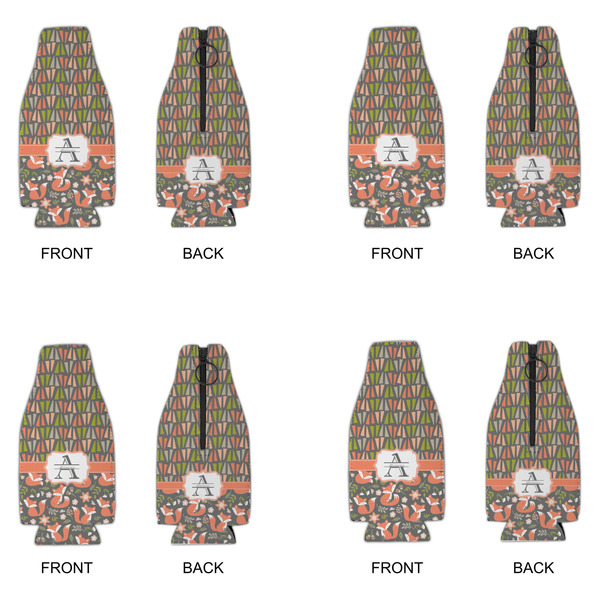 Fox Trail Floral Zipper Bottle Cooler - Set of 4 - APPROVAL
