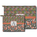 Fox Trail Floral Zipper Pouch (Personalized)