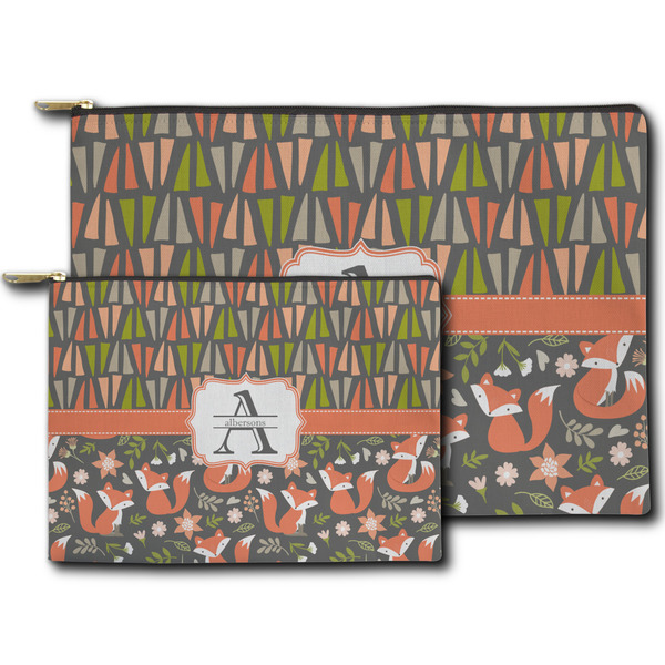 Fox Trail Floral Zippered Pouches - Size Comparison