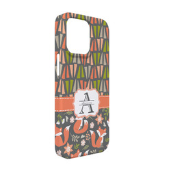 Fox Trail Floral iPhone Case - Plastic - iPhone 13 Pro (Personalized)