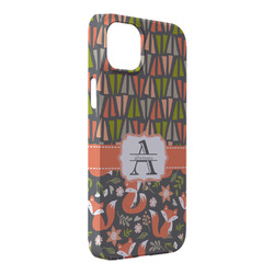 Fox Trail Floral iPhone Case - Plastic - iPhone 14 Plus (Personalized)