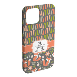 Fox Trail Floral iPhone Case - Plastic - iPhone 15 Plus (Personalized)
