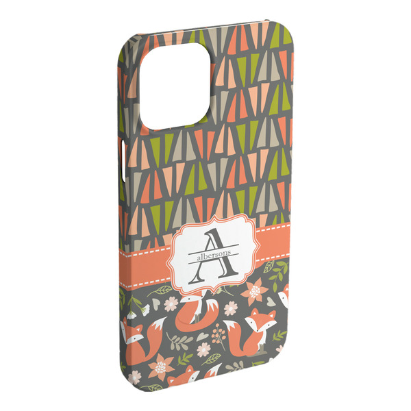 Custom Fox Trail Floral iPhone Case - Plastic (Personalized)
