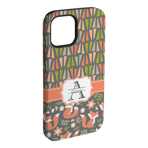 Custom Fox Trail Floral iPhone Case - Rubber Lined (Personalized)