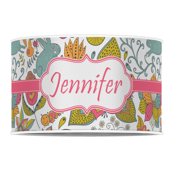 Wild Garden 12" Drum Lampshade - FRONT (Poly Film)