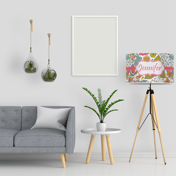 Wild Garden 12" Drum Lampshade - LIFESTYLE