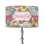 Wild Garden 12" Drum Lamp Shade - Fabric (Personalized)