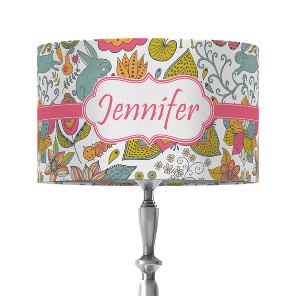 Custom Wild Garden 12" Drum Lamp Shade - Fabric (Personalized)