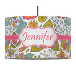 Wild Garden 12" Drum Pendant Lamp - Fabric (Personalized)