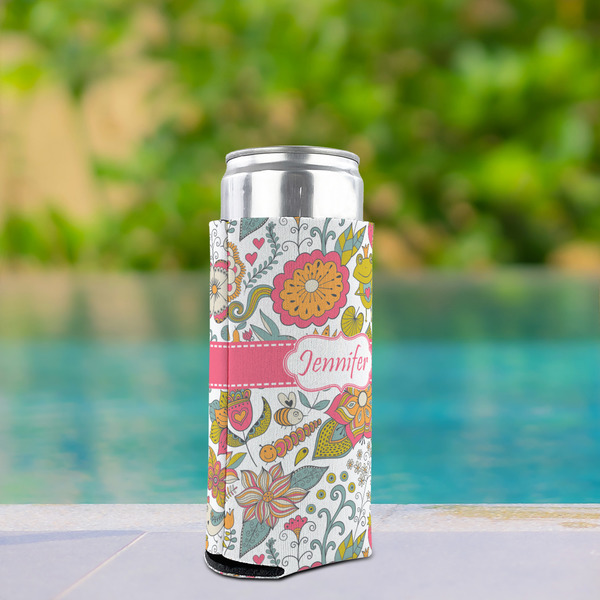 Wild Garden Can Cooler - Tall 12oz - In Context