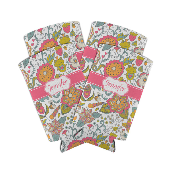 Custom Wild Garden Can Cooler (tall 12 oz) - Set of 4 (Personalized)