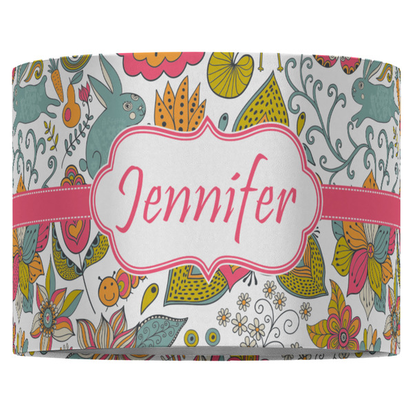 Wild Garden 16" Drum Lampshade - FRONT (Fabric)
