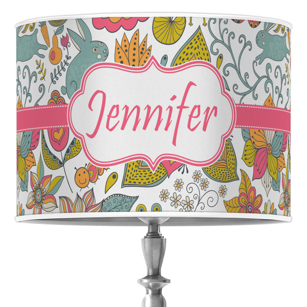 Custom Wild Garden 16" Drum Lamp Shade - Poly-film (Personalized)