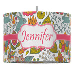 Wild Garden 16" Drum Pendant Lamp - Fabric (Personalized)