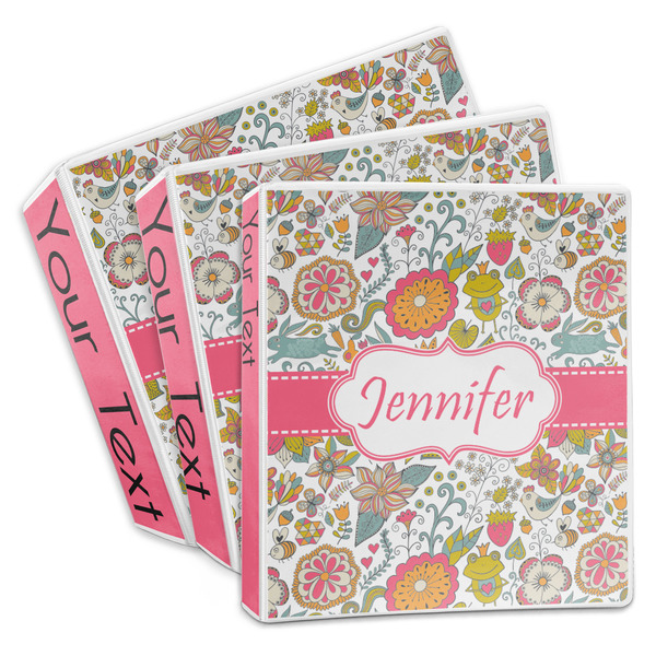 Custom Wild Garden 3-Ring Binder (Personalized)