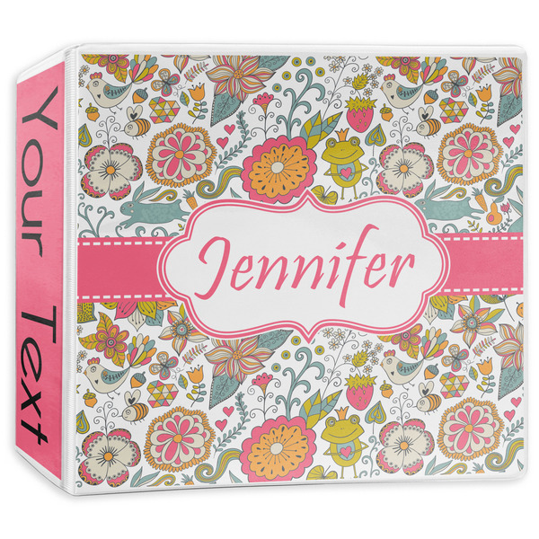 Custom Wild Garden 3-Ring Binder - 3 inch (Personalized)