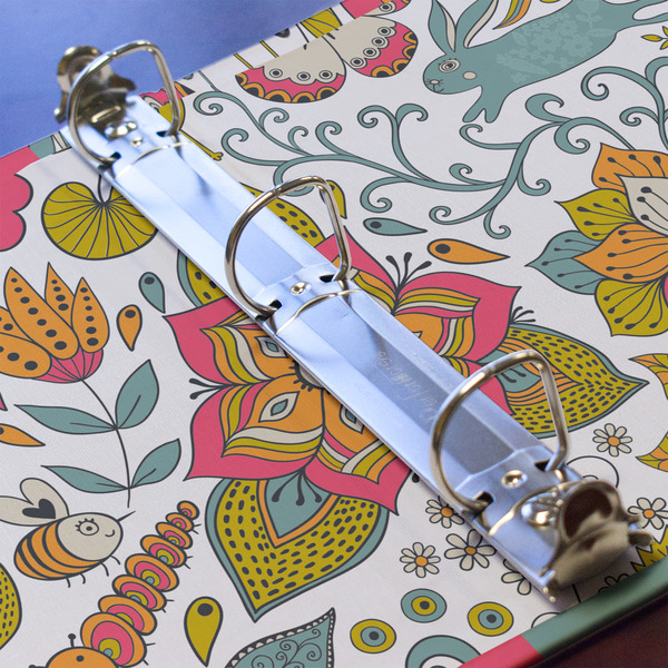 Wild Garden 3 Ring Binders - Full Wrap - 1" - DETAIL