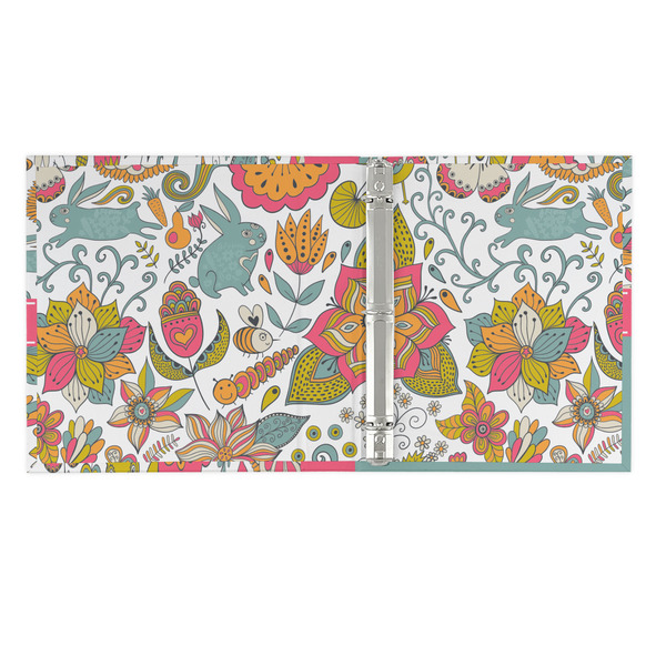 Wild Garden 3 Ring Binders - Full Wrap - 1" - OPEN INSIDE